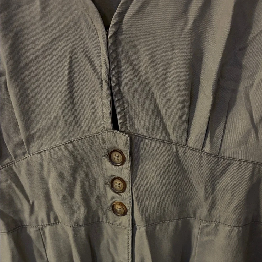 Vintage wash tencel button front midi dress - Picture 5 of 6